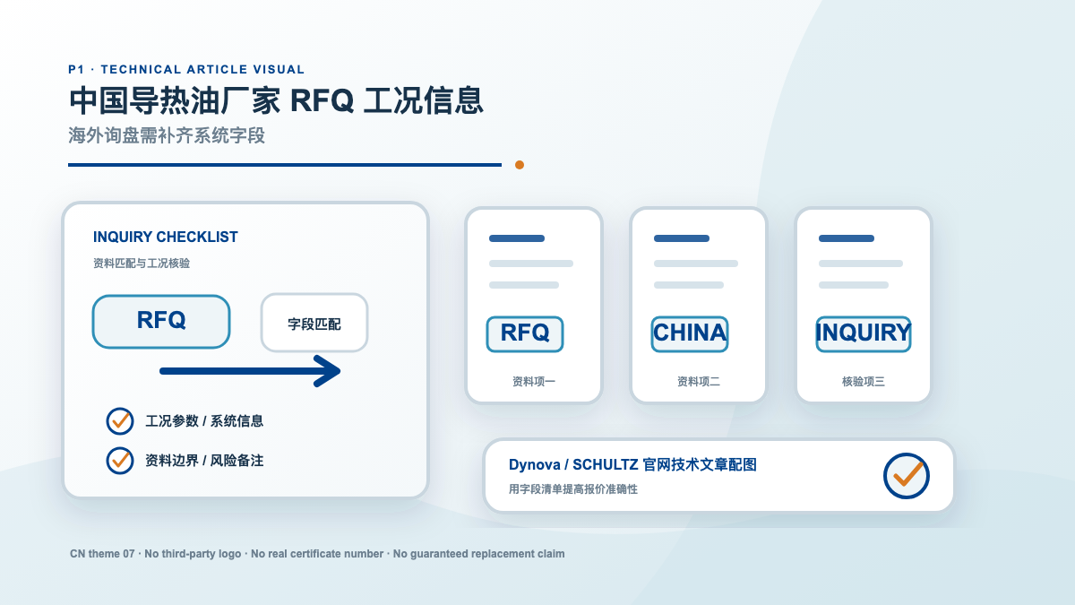 找 heat transfer fluid manufacturer China 前，RFQ 里必须写清哪些工况信息