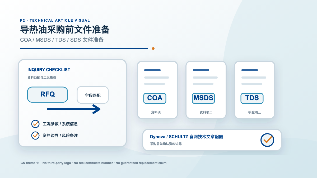 导热油采购前，COA、MSDS、TDS、SDS 文件要怎么准备？